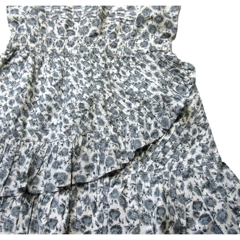 NWT LoveShackFancy Floreen Mini in Warm Gray Pintuck Pleated Cotton Dress XS - Image 5