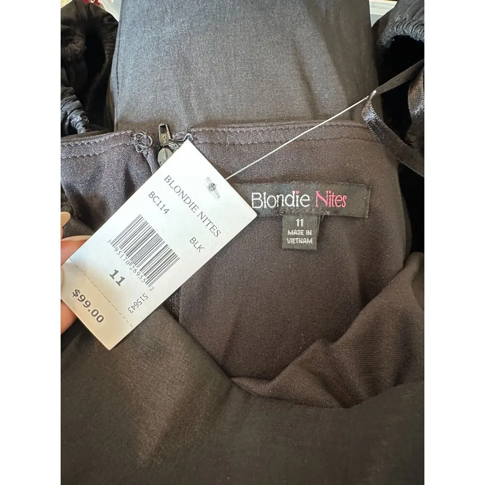 Vintage Y2K Puffy Sleeve Little Black Dress Fits like Size 4 NWT! - Image 7