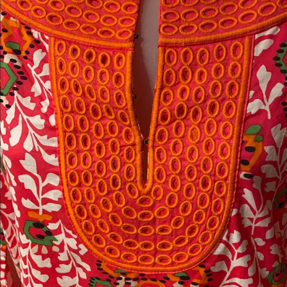 Tory Burch Abby Tunic Top Pink Wallpaper 6 NWT - Image 5