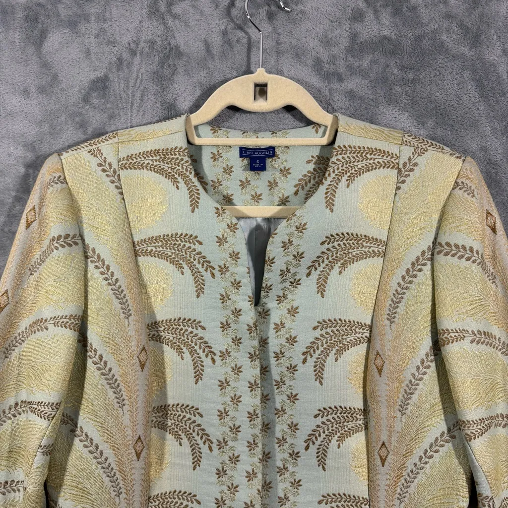 J. McLaughlin Floral Jacquard Brocade Blazer Jacket - Image 2