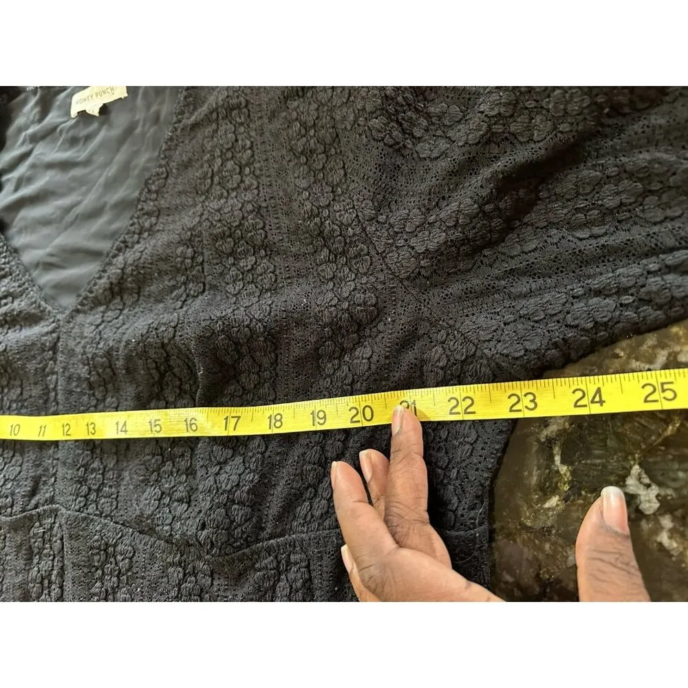 Honey Punch Women's V Neck Long Sleeve Black Lace Bodysuit Plus Sz 3X Whimsigoth - Image 7