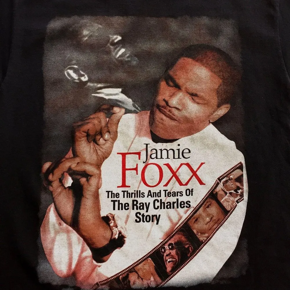 NEW VINTAGE 00s The Ray Charles Story Graphic Movie Rap Tee Shirt T Y2K 00s NWOT - Image 6