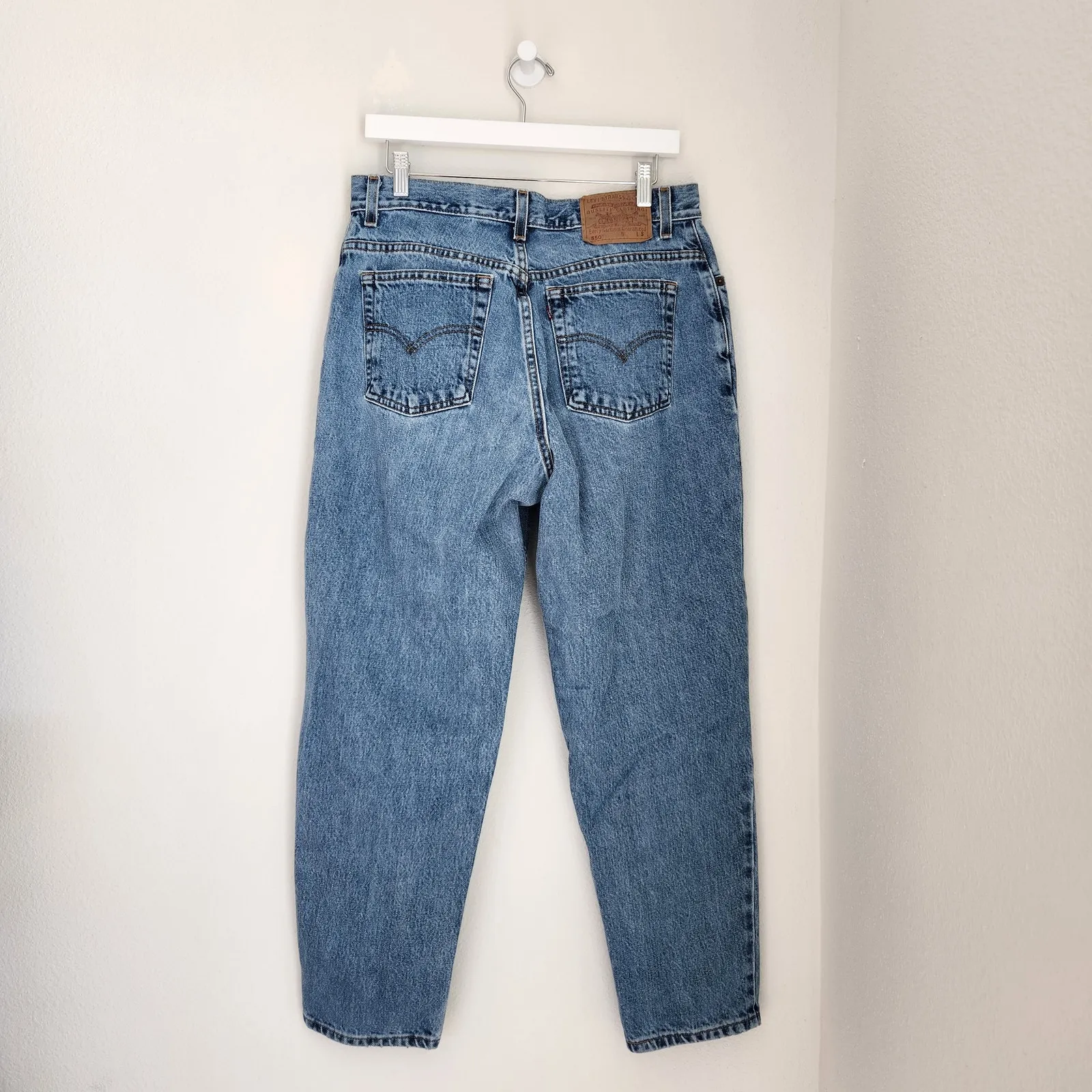 Vintage Levi's 550 Relaxed Fit Tapered Leg High Rise Jeans Medium Wash 10 Blue - Image 14