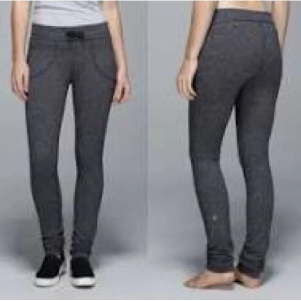 Lululemon Skinny Will Pant *Full-On Luon Giant Herringbone Black Heathered Black - Image 2