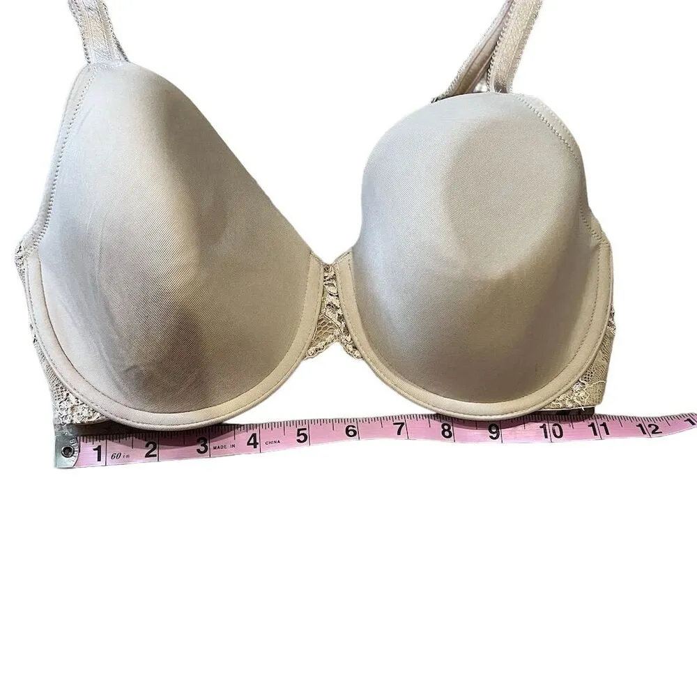 Wacoal Women's Lace T-Shirt Bra Beige Size 32DDD Seamless Padded - Image 4