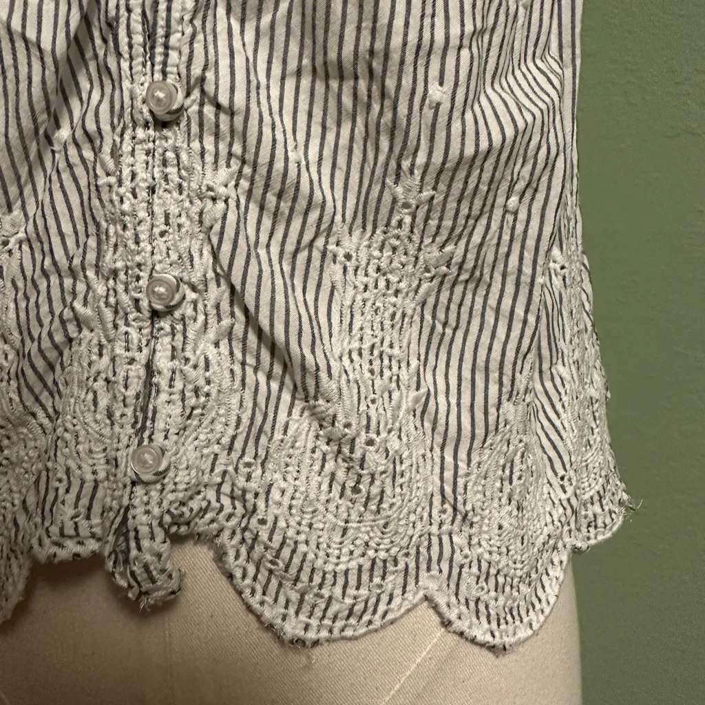 Hinge Striped embroidered button down cami - Image 5