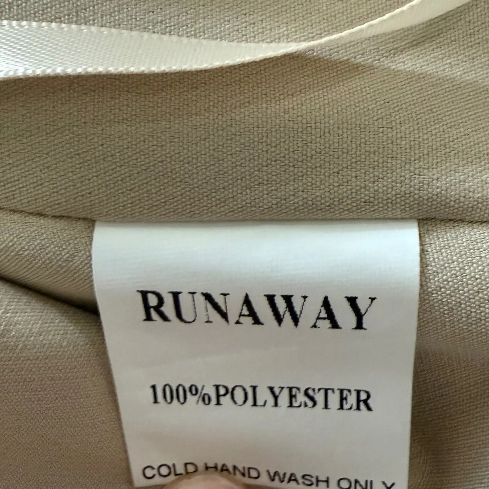 RUNAWAY Polka Dot Sheer Sleeve Corset Top Beige White Size S - Image 8