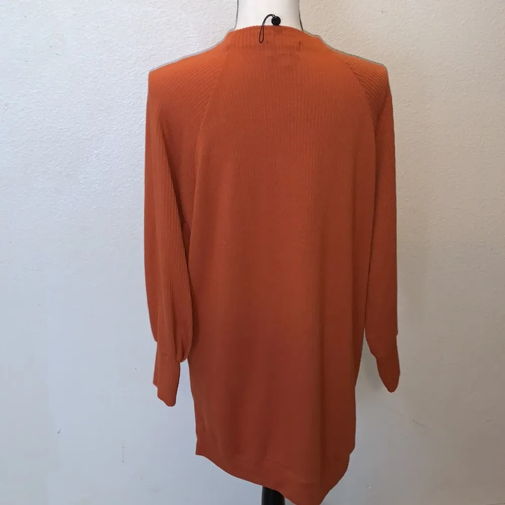 Socialite  ribbed burnt orange long sleeve dress - Image 8