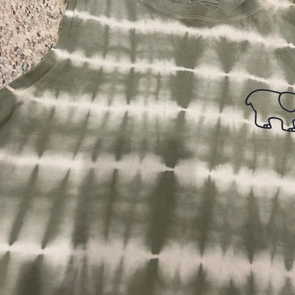 green lily pad tie dye cropped tank top S - Image 7