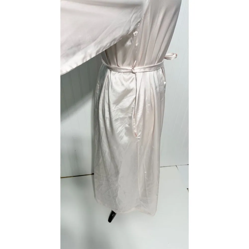 Bert Yelin For Iris Vintage Long Sleeve Collar Sleeping Robe Pink ILGWU Small - Image 4