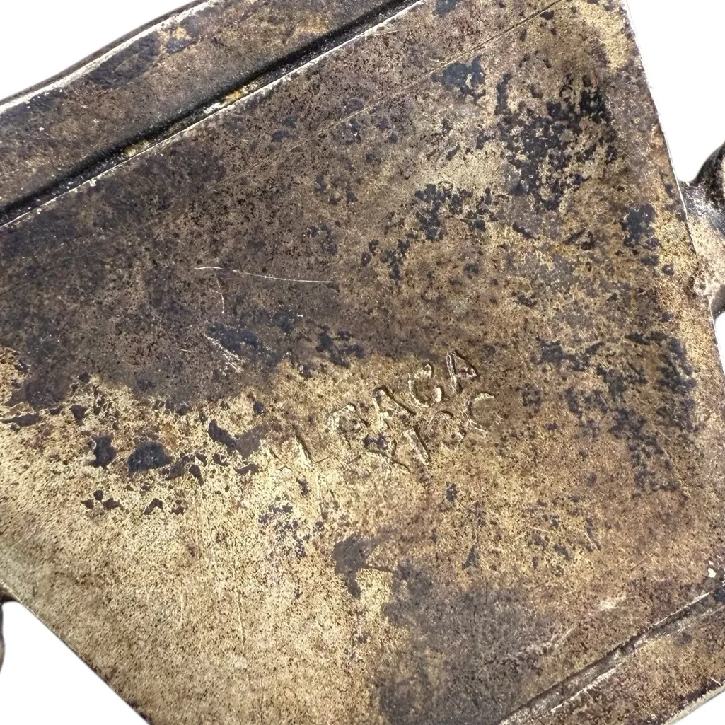 Vintage 70s Alpaca Mexico Silver Turquoise Abalone Floral Inlay Cuff Bracelet Blue - Image 10