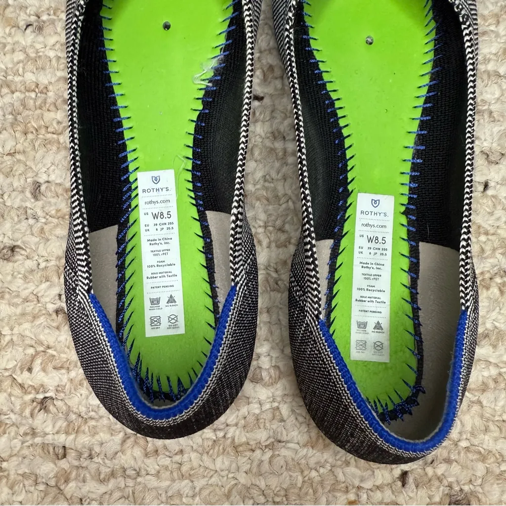 Rothy’s The Point in Grey Mist Captoe Women’s Size 8.5 Pointed Toe Flats Slip - Image 10