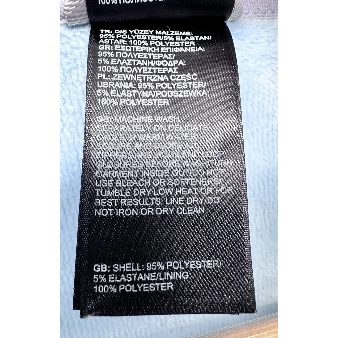 North Face Women's Full Zip‎ Jacket Medium Blue Zipper Pockets Logo Warm EUC - Image 8