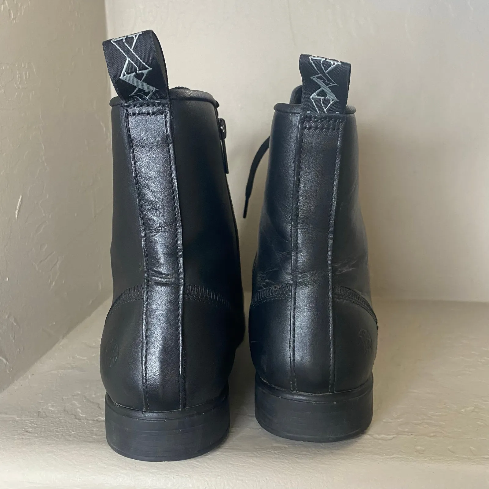 Xena Spice Lace Up Steel Toe Work Boots Womens Size 9 Jet Black Safety Boot - Image 6