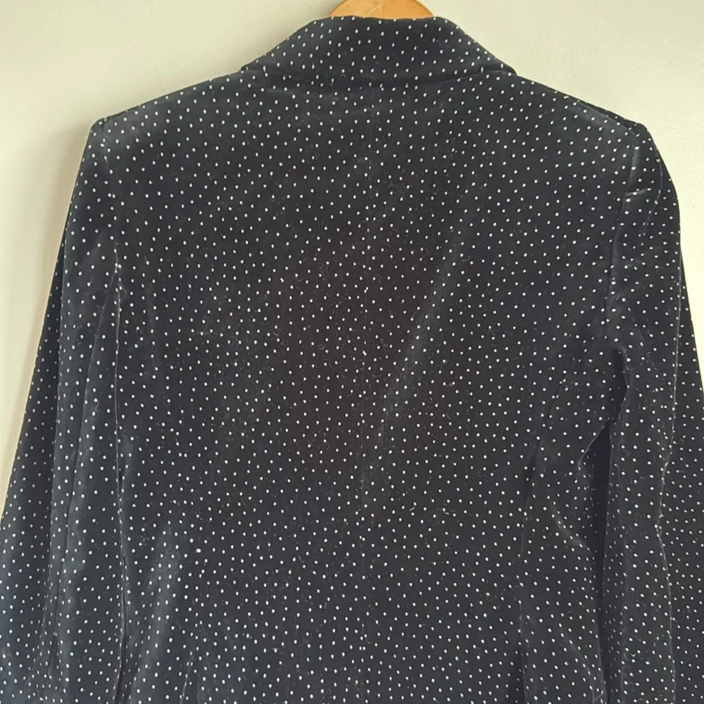 Theory Velvet Cinched Dotted Blazer - Image 8