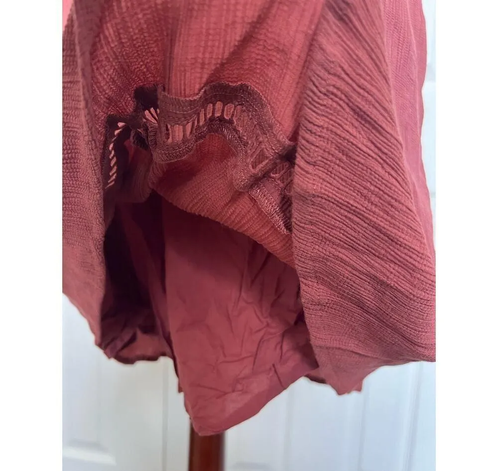 Doe & Rae Women's Layered Tie Neck Dress Medium - Image 9