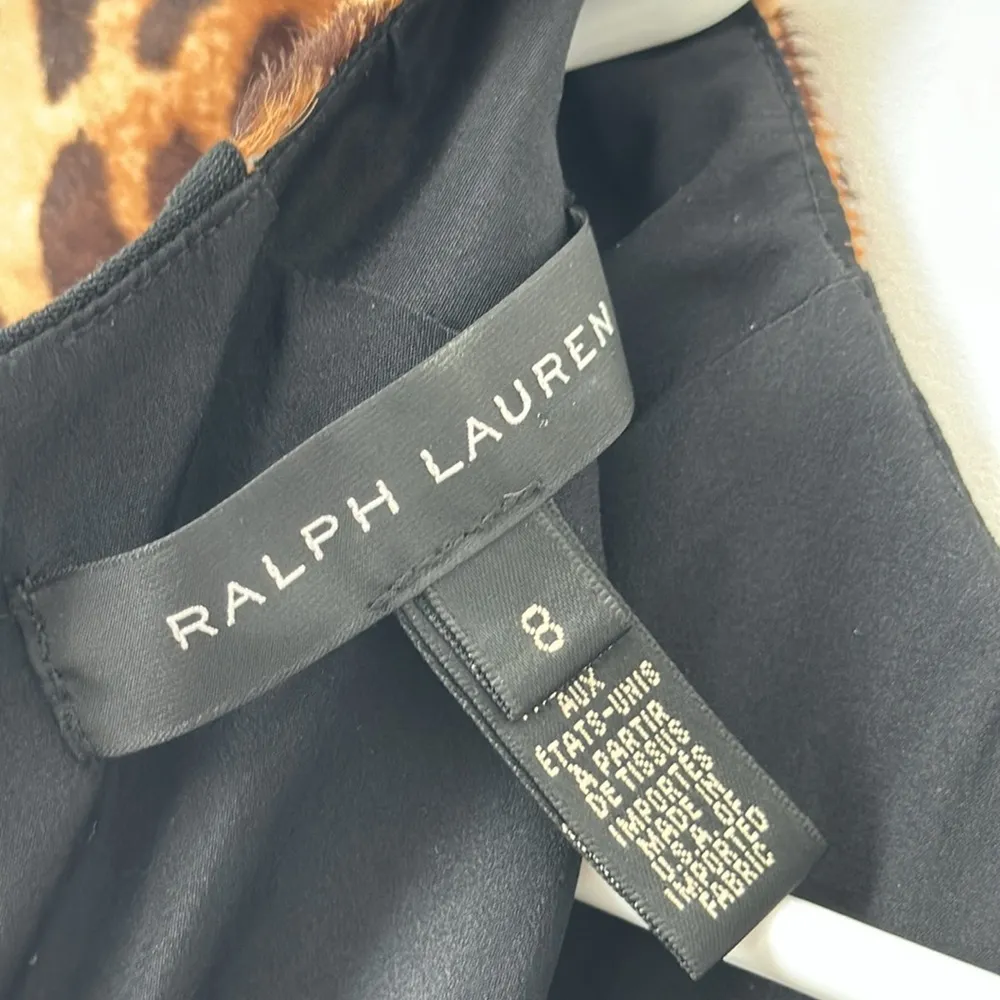 Ralph Lauren Black Label Leopard Wool Blend Farrah Dress Size: 8 - Image 5