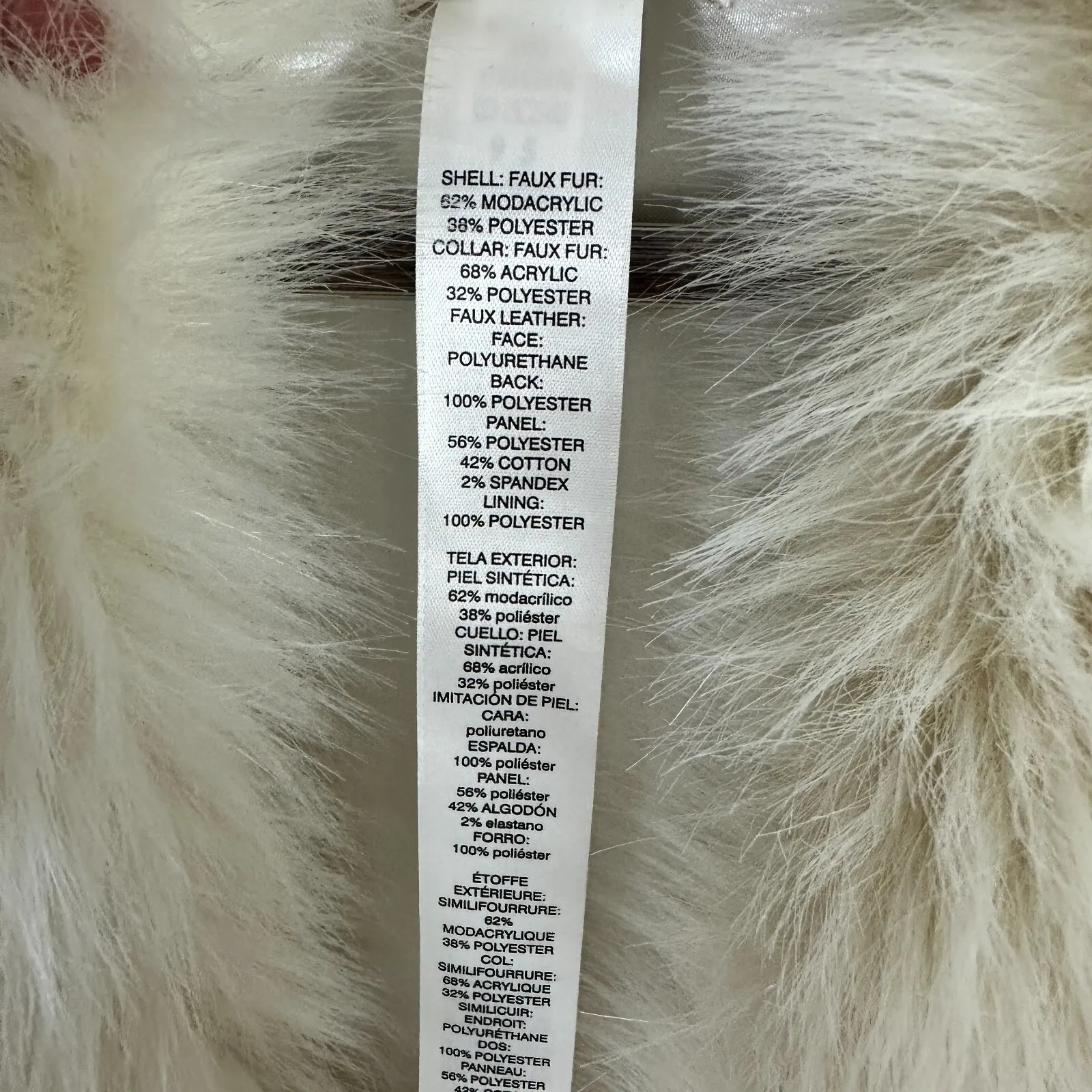 Chico's Faux Fur Vest 3 XL Cream Mob Wife Quiet Luxury Old Money Chic Edgy Boho - Image 4