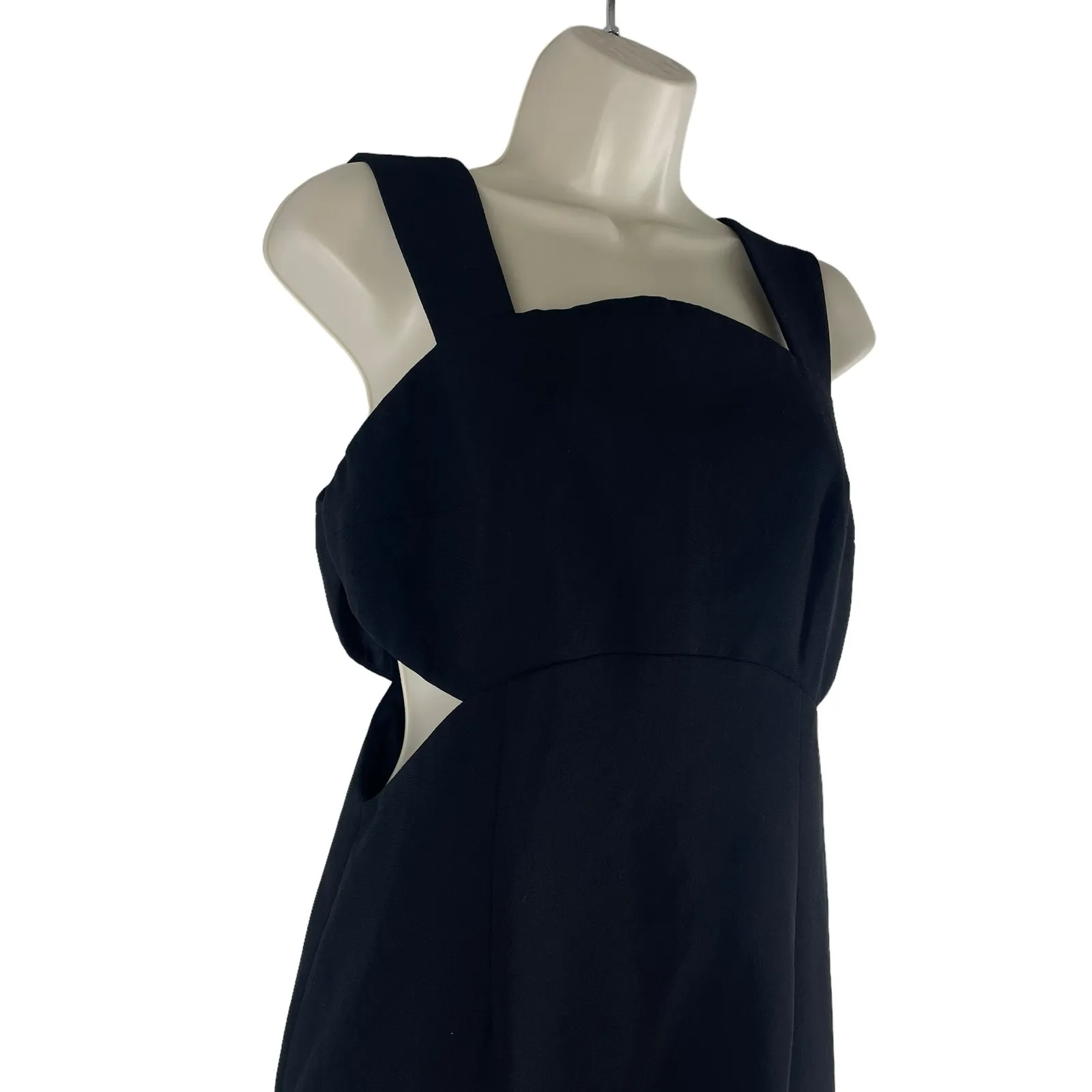 Jill Stuart Square Neck Waist Cut Out Evening Gown Maxi Dress Black Size 4 - Image 4