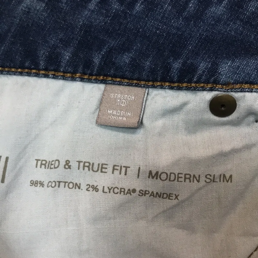 J. Jill Women's Modern Slim Stretch Straight Leg Blue Denim Jeans - Image 10