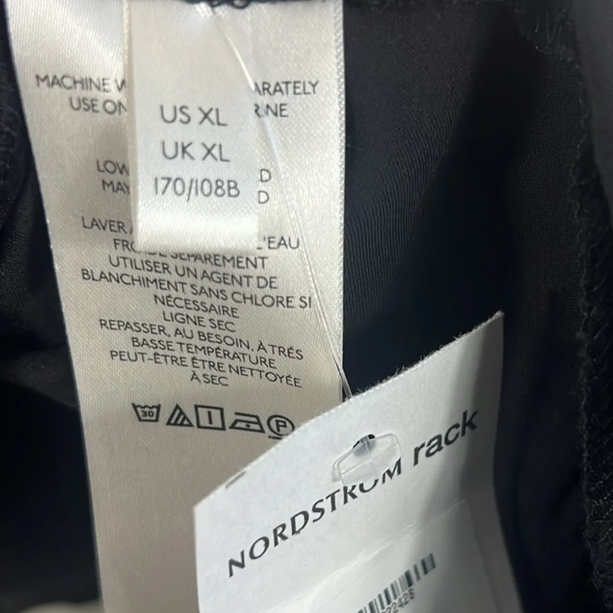 NWT Nordstrom Rack Mini Slip Dress Womens XL Black Sheer Lightweight Minimalist - Image 6