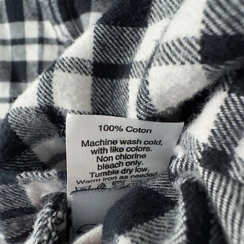 Madewell 100% Cotton Plaid Flannel Shirt Button Down Collar Long Sleeve Fall M - Image 8