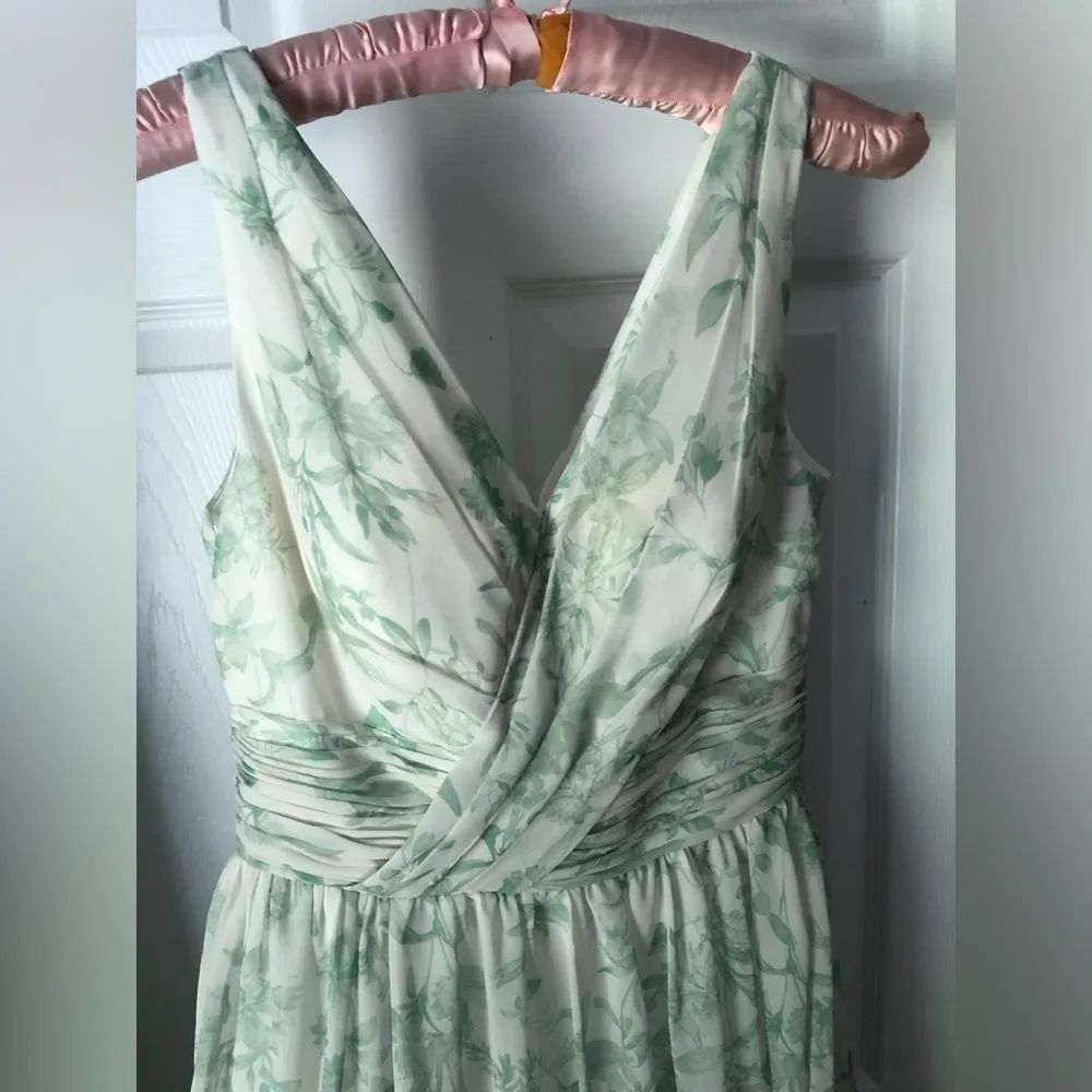 AW GEORGINA Bridal maxi dress event cocktail back zipper floral size 2 - Image 6