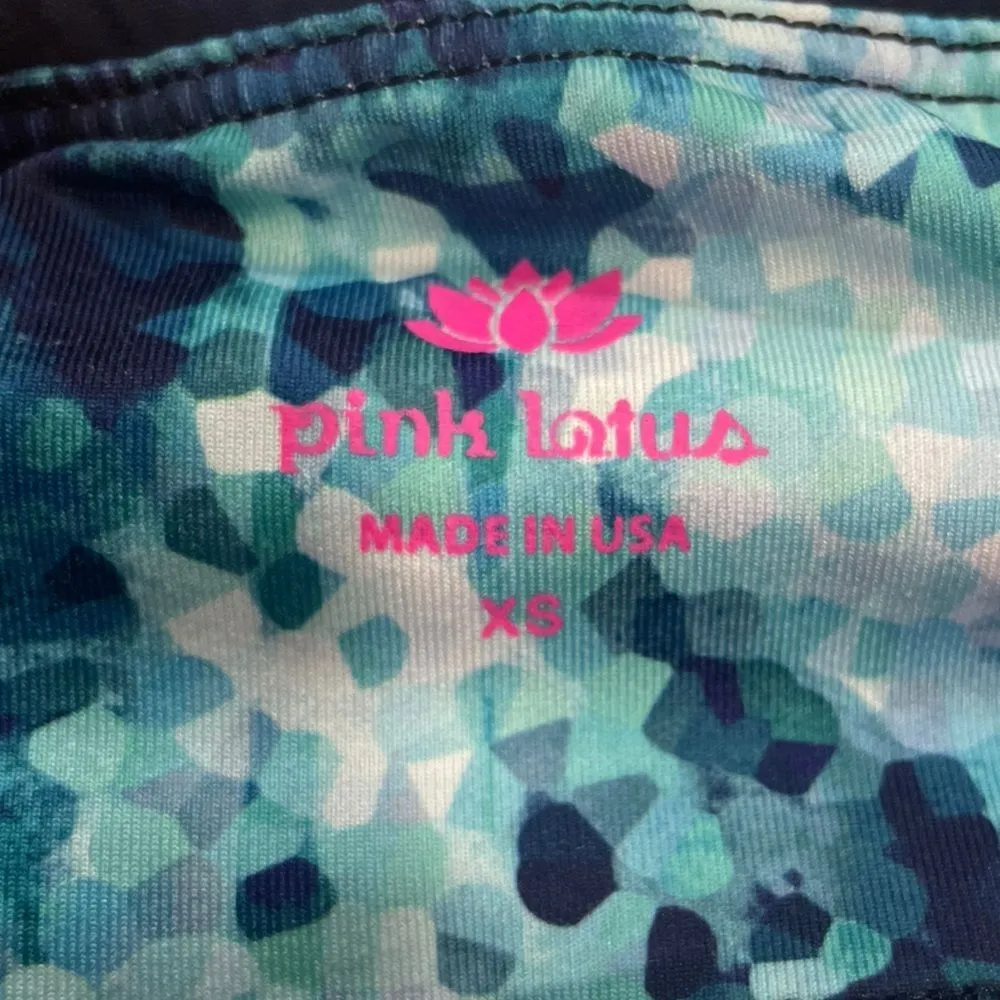 Pink Lotus Exercise Leggings Midnight Run in Crystal Blue Womens Size XS - Image 7