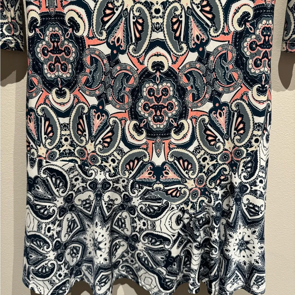 Eliza J long sleeve v-neck shift dress size 6P - Image 4