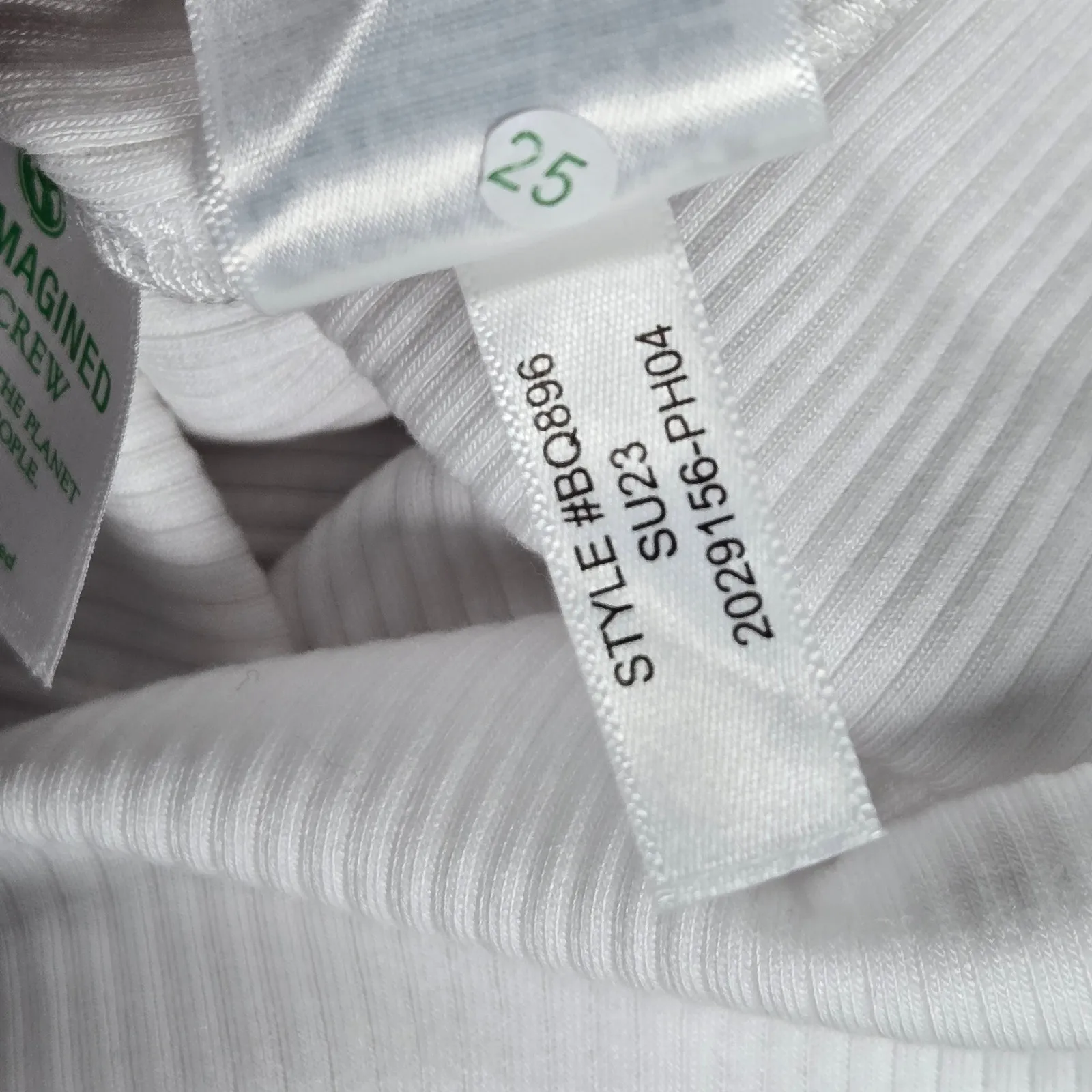 J. Crew Vintage rib puff-sleeve henley top L‎ White BQ896 - Image 5