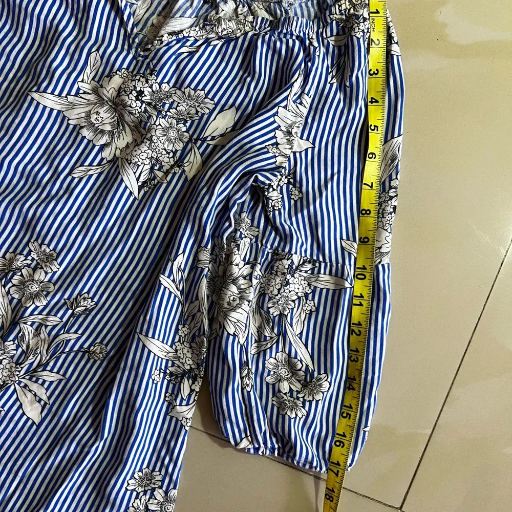 mlle Gabrielle Blue‎ and white stripe dress with flowers - Image 16