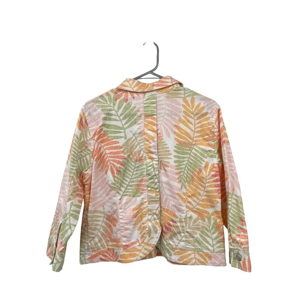 Ruby Rd  Jacket Womens 12 Used Tropical Button - Image 2