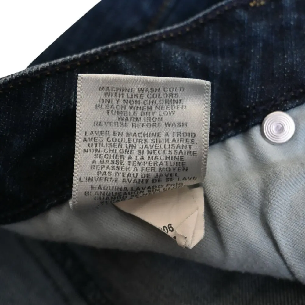 Michael Kors Womens 2 Straight Leg Raw Hem Jeans Gold Logo Plate - Image 11