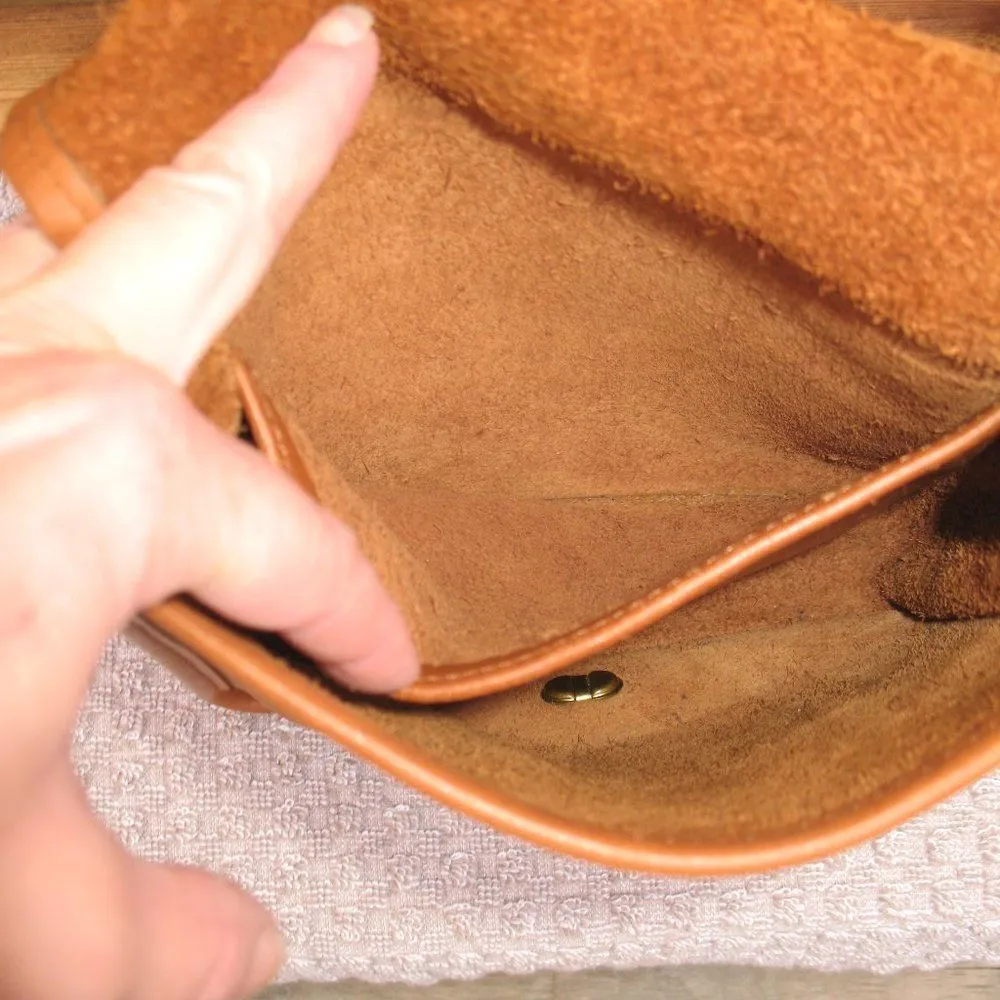 Vintage Coach 9620 Compact Pouch Flap Crossbody Bag British Tan - Image 14