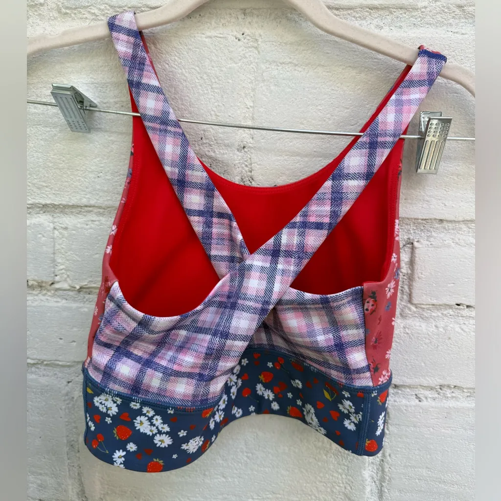 Anthropologie x Kachel Floral Contrast Sports Bra size xs - Image 6