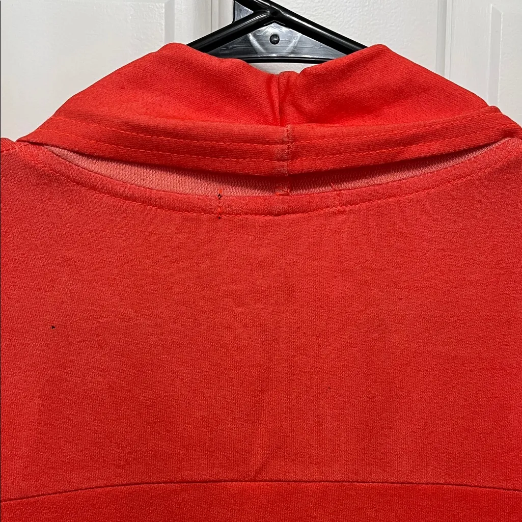 Krisa Vibrant Orange Open Front Draped Cardigan - Size XS - Image 9