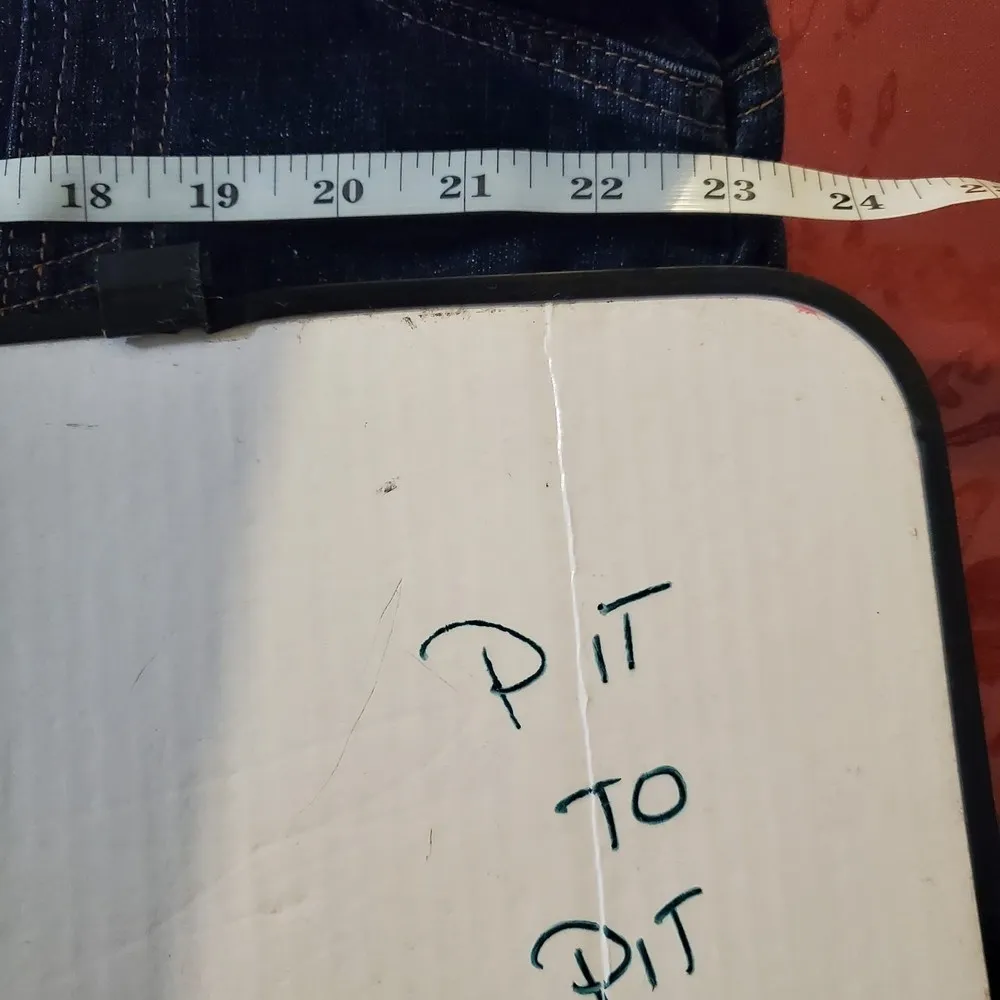 𝅺FREEWAY Jackets Medium M vintage look medium dark wash jean jacket - Image 8