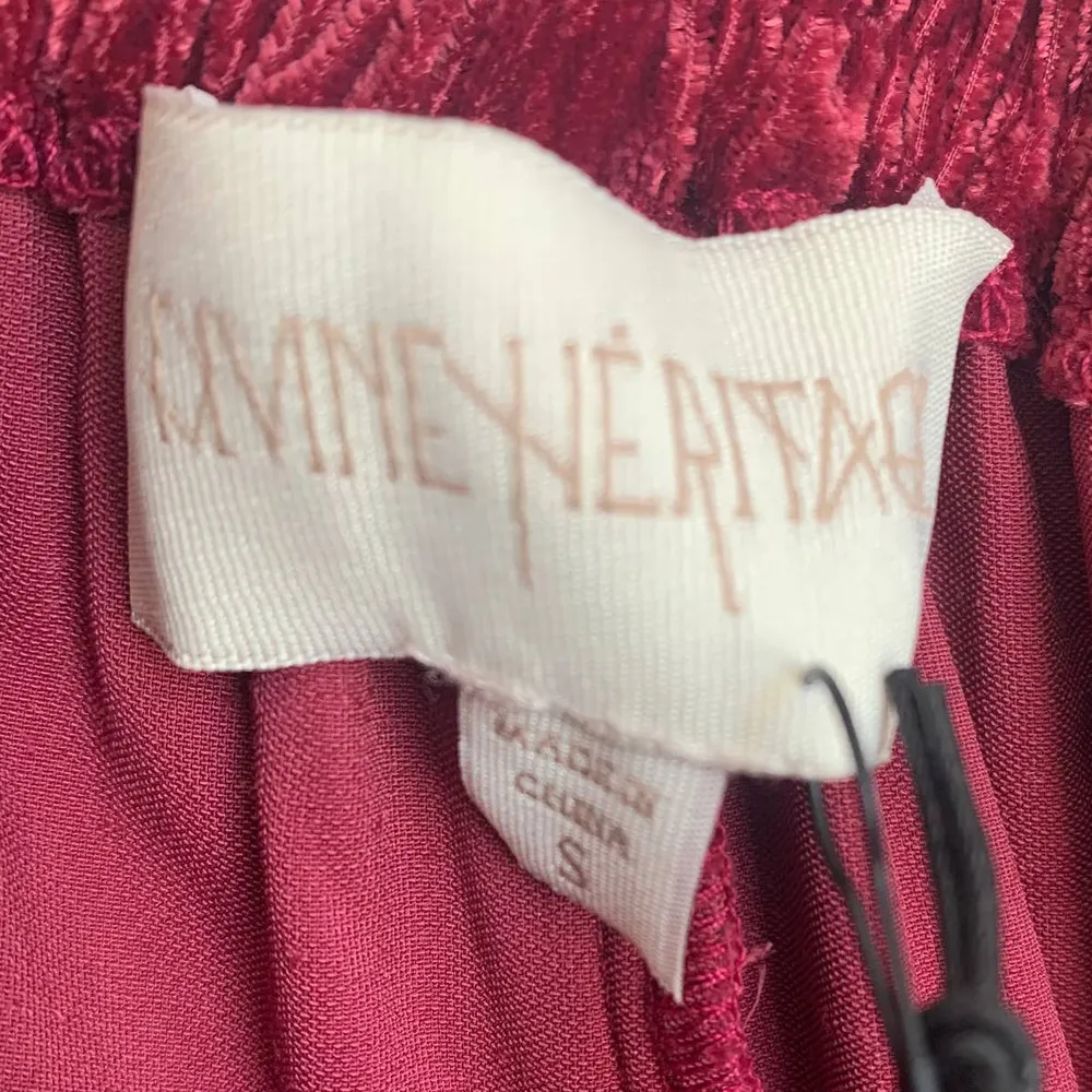 NWT Divine Heritage Velvet Drawstring Pants in Mauve - Image 5