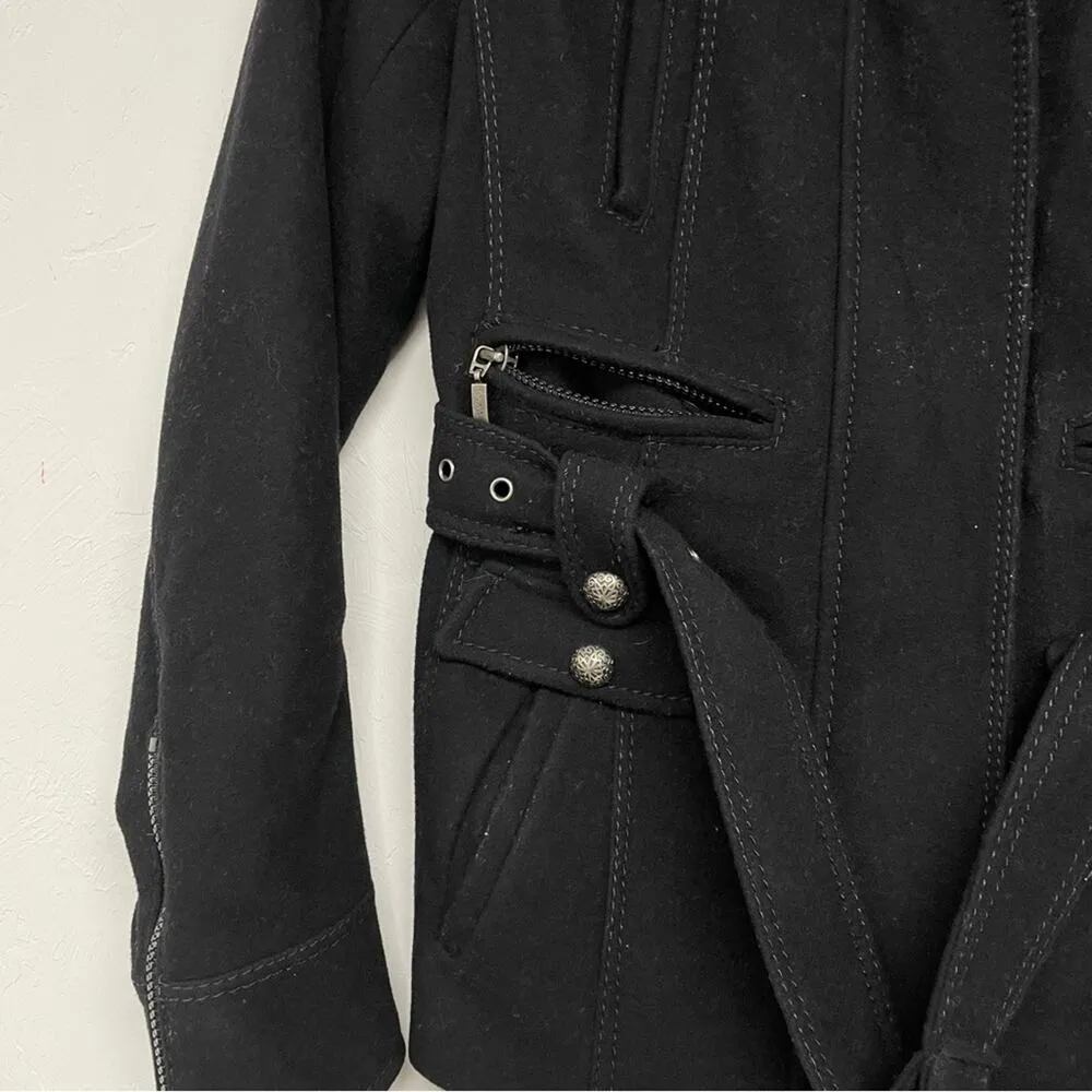 Laundry Shelli Segal Black Belted Short Trench Coat 4 - Image 3