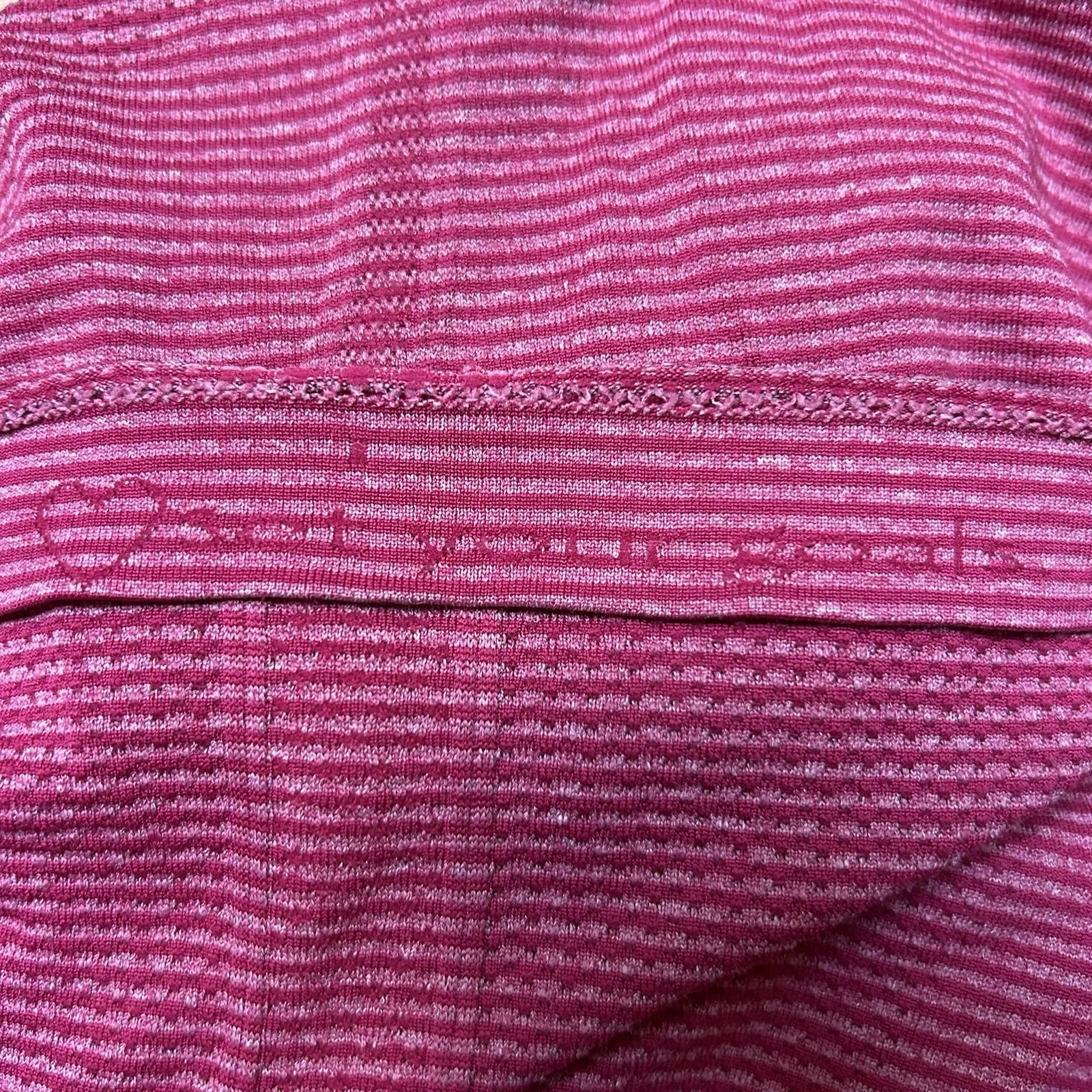 Lululemon Womens 4 Run Swiftly Tech 1/2 Zip Pullover Striped Bumble Berry FLAWED - Image 9