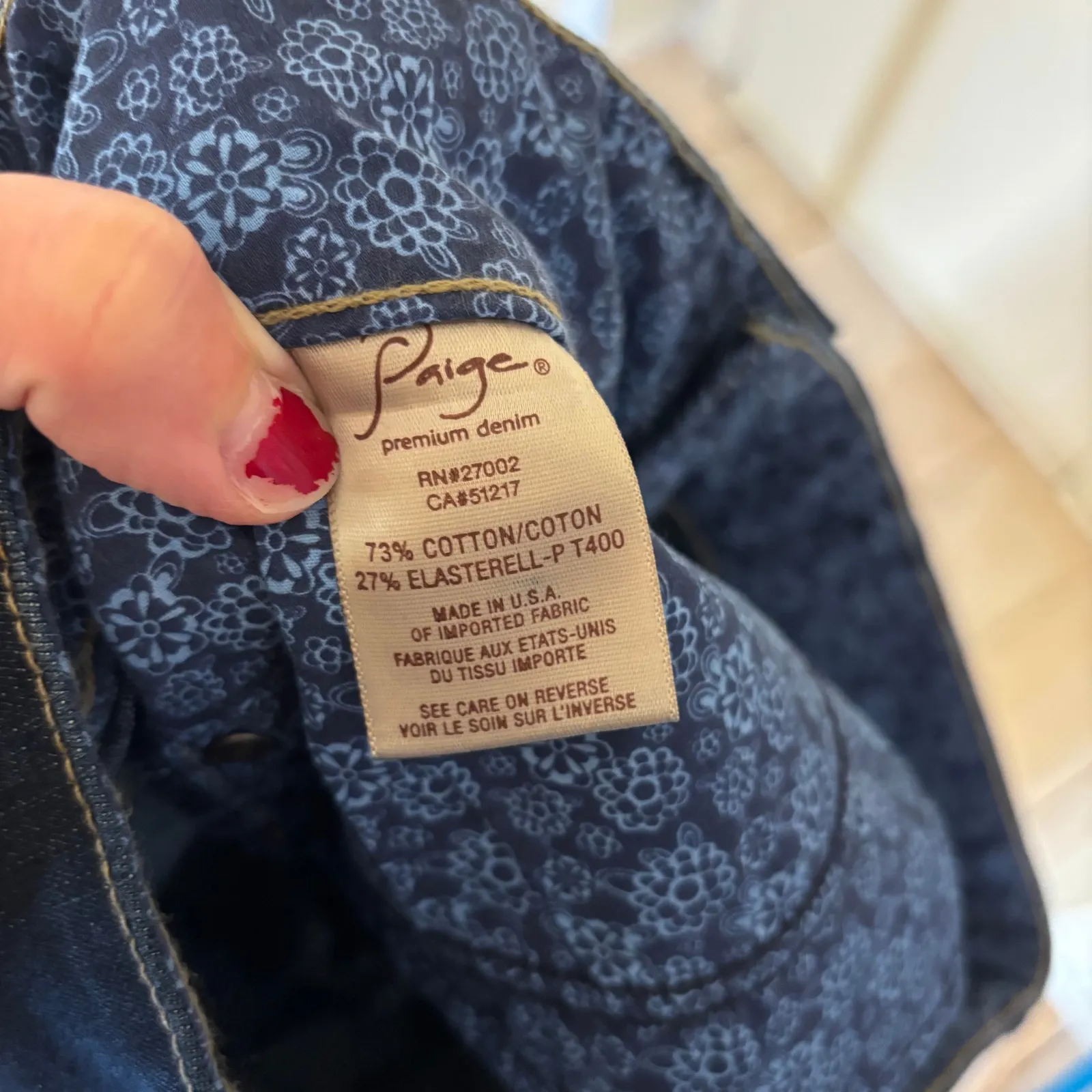 Paige Hidden Hills NWOT Dark Wash Bootcut Jeans Size 31 - Image 7