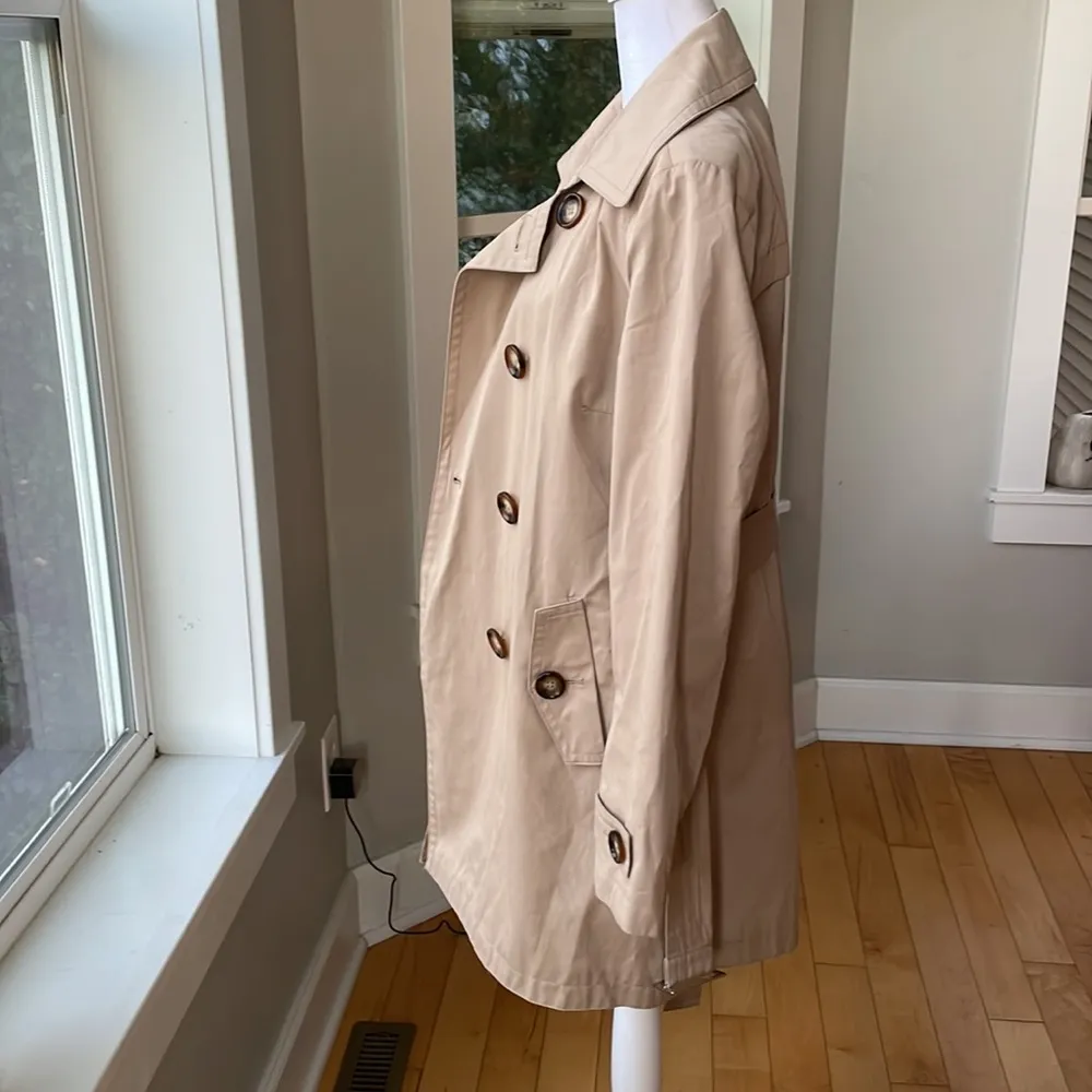 Vintage London Fog Classic Khaki Belted Trench Coat Size Small - Image 3