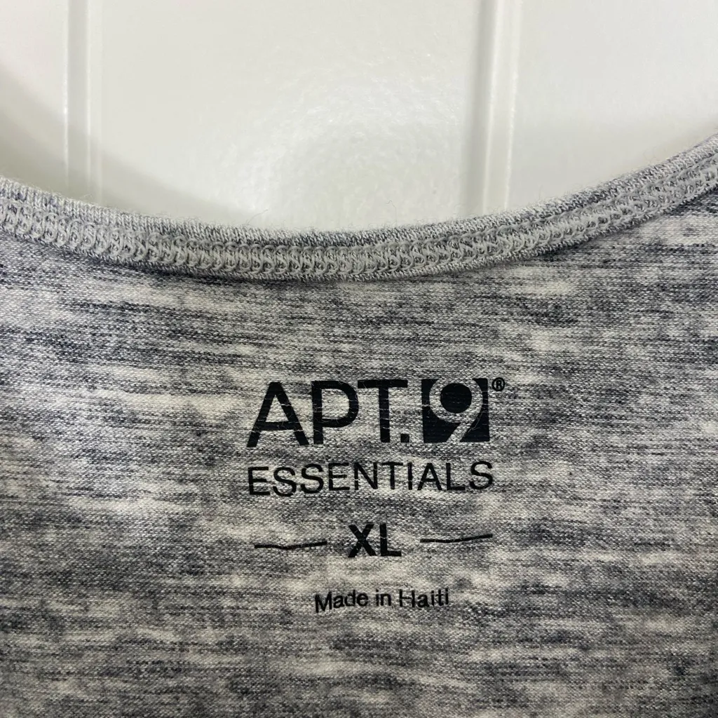 NWOT Apt.9 women's gray‎ black stretch comfy lounge casual soft tank top XL - Image 3