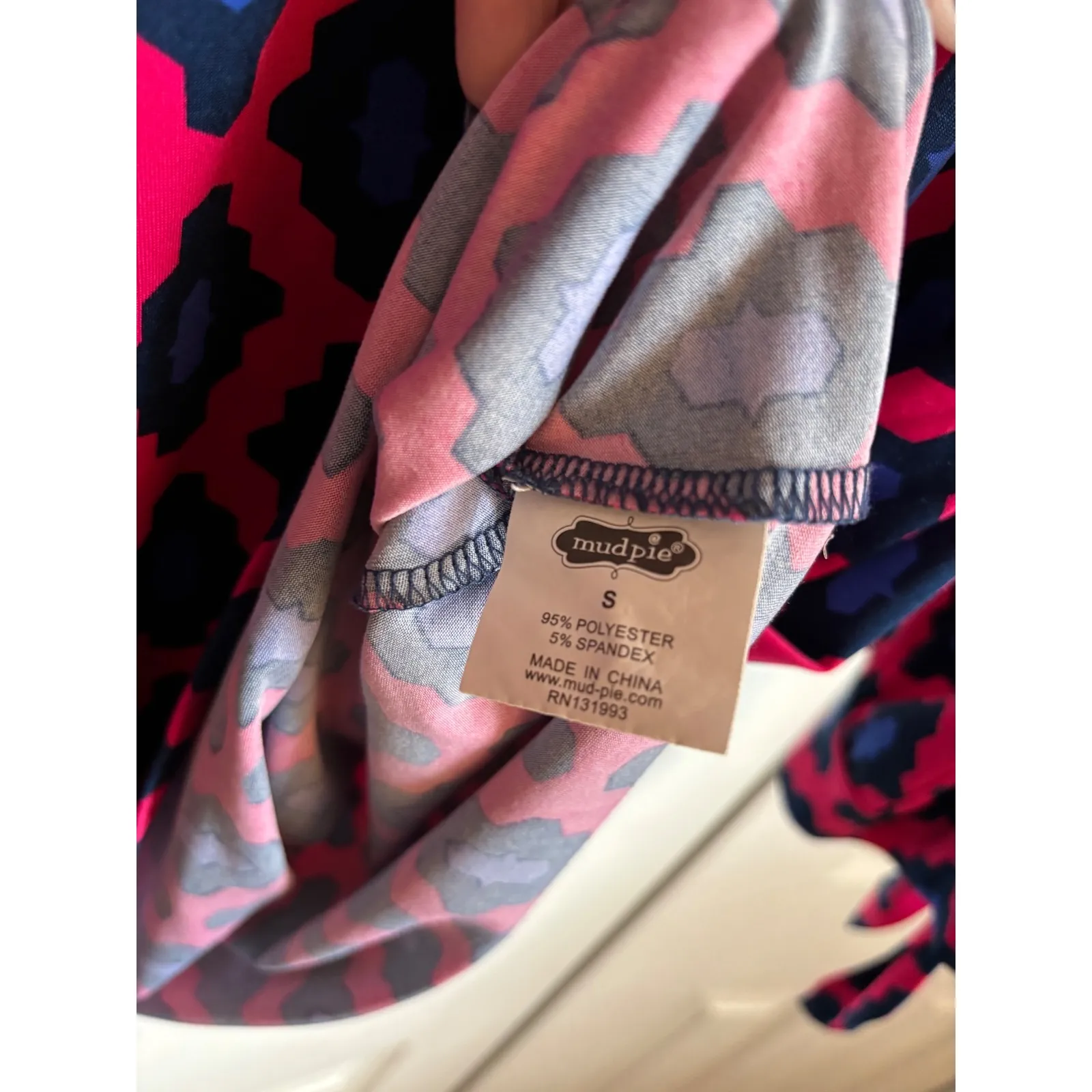 Mud Pie Oversized Geometric Tunic Top – Size Small (Fits Like Medium) - Image 4