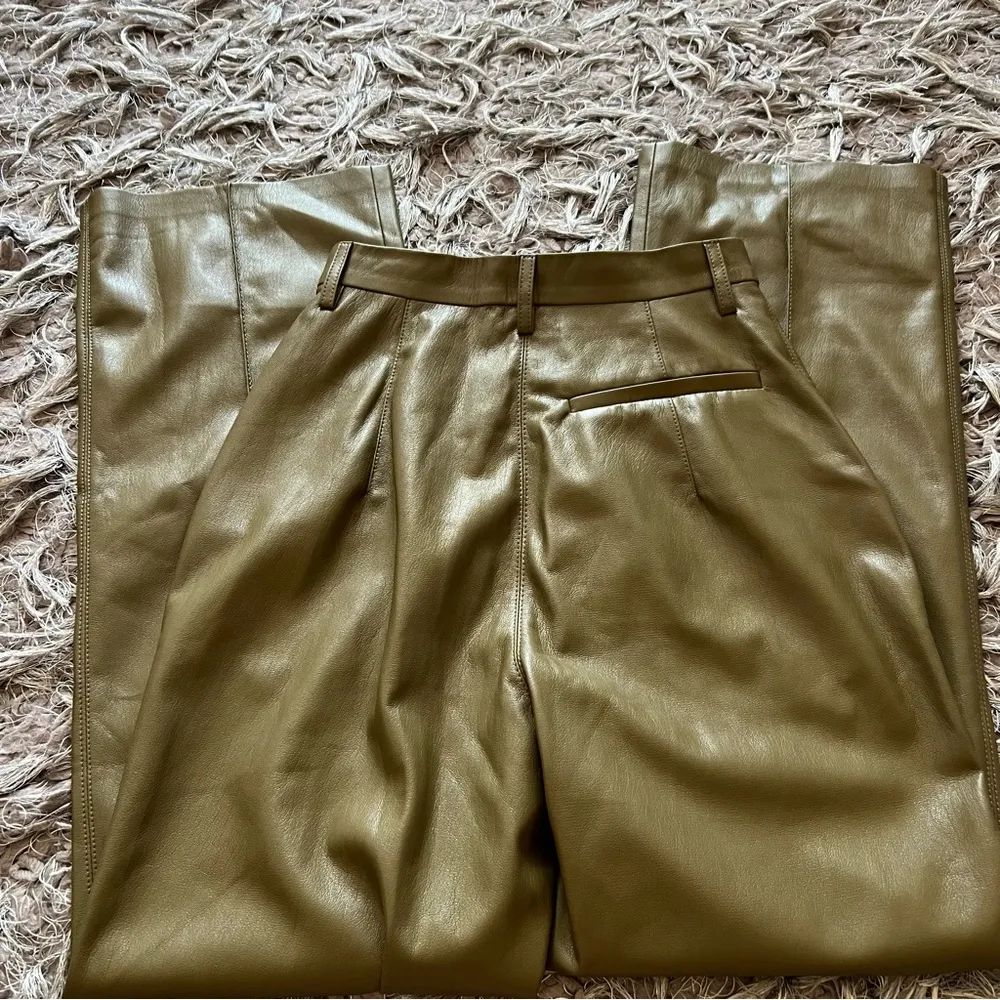 Nanushka GREEN Lucee trousers in vegan leather pants size XS C5 - Image 6