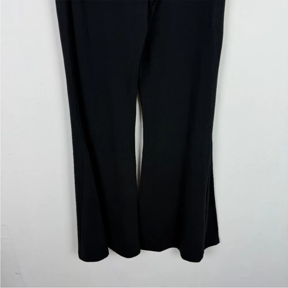 Aerie Offline OG Super Flare Foldover Hi-Rise Leggings Black Size Large L - Image 8