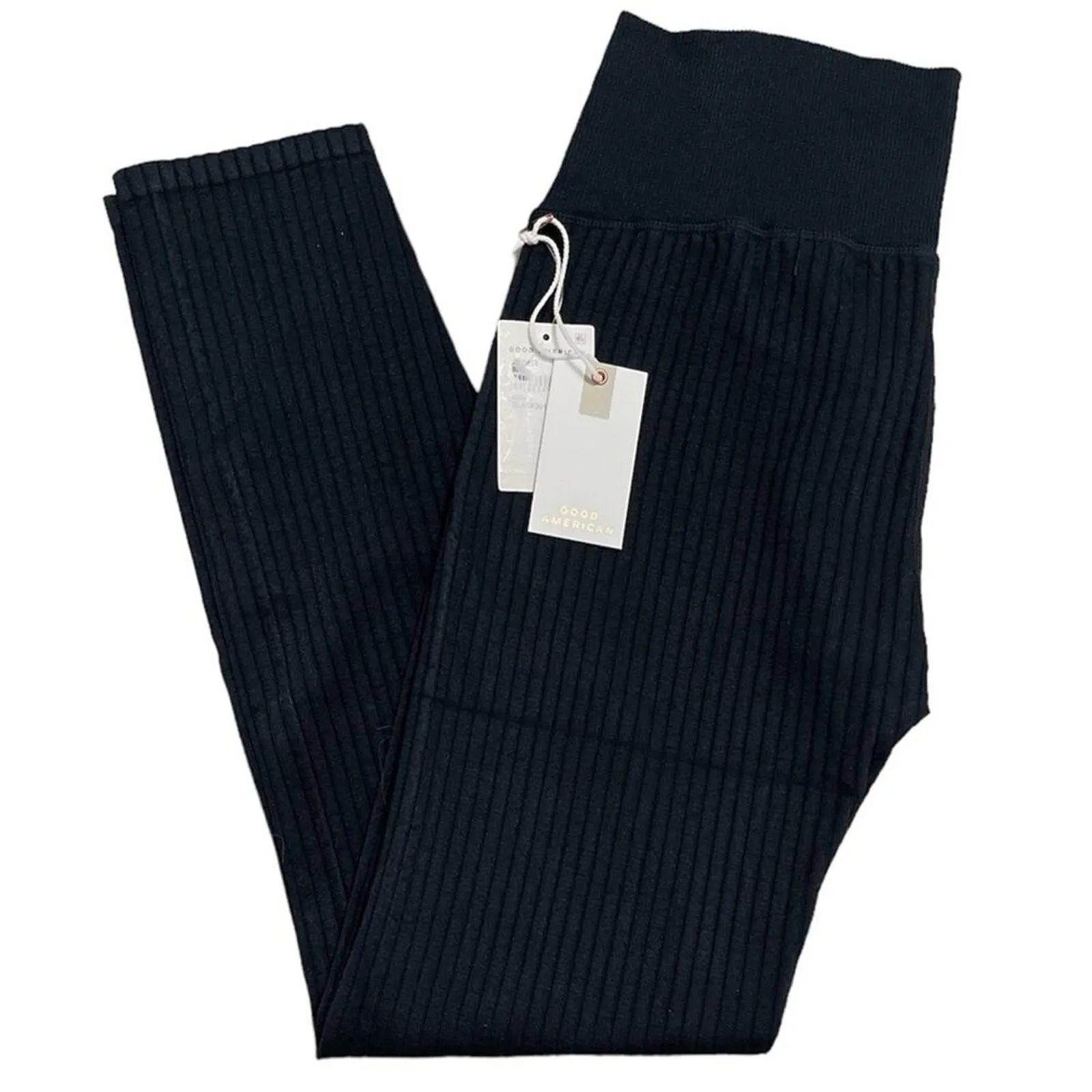 *NWT, Womens, Good American, Ribbed Shine Clean Seamless Leggings sz 1/2 - Image 6