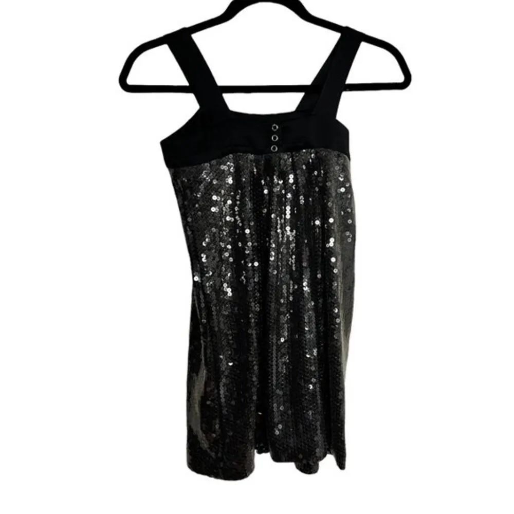 LARok Silver Black Ribbon Neckline Cocktail‎ Dress Holiday Party Dress Metallic Size XS - Image 8