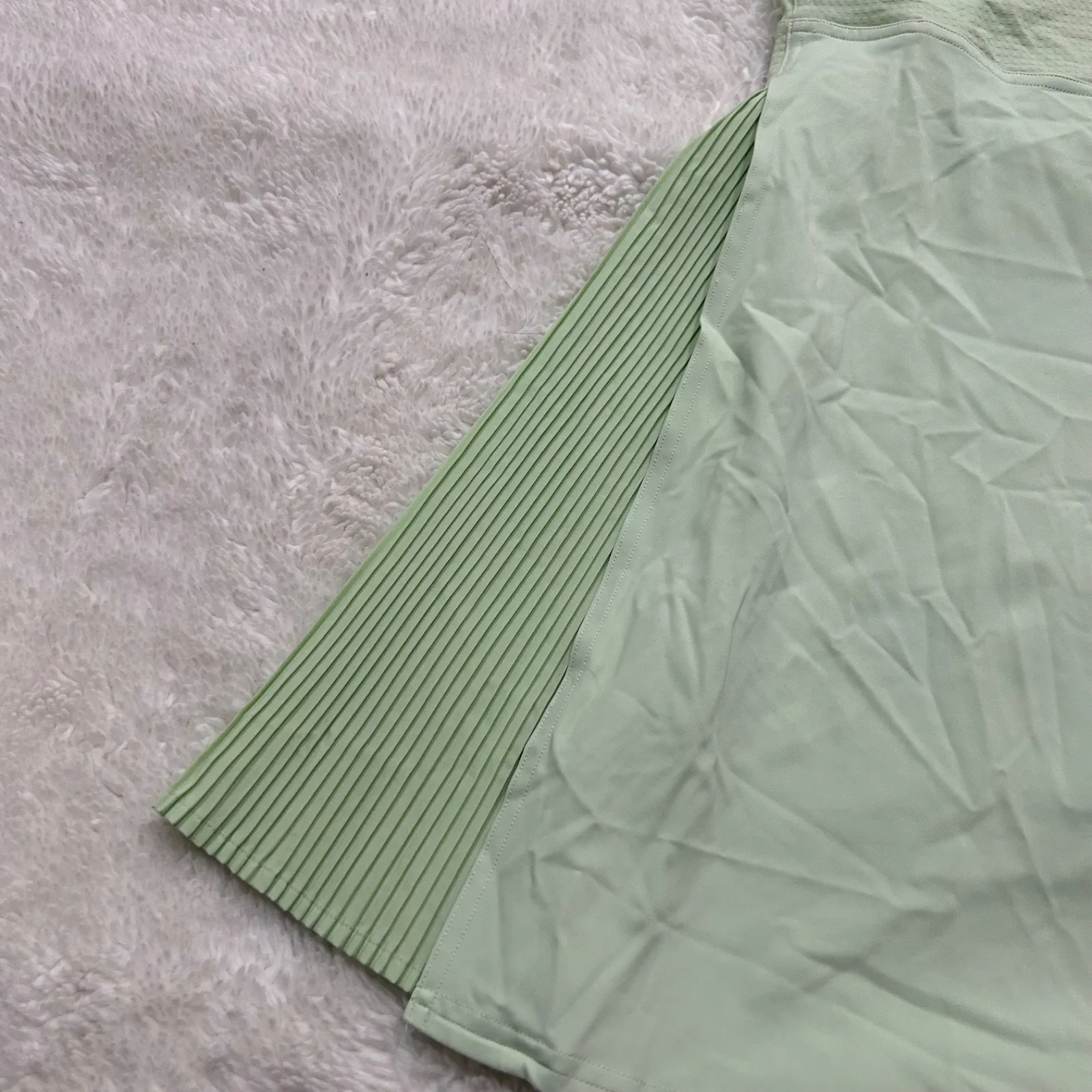 Lululemon Womens Tiered Pleats Tennis Dress Kohlrabi Green Sz 8 Preppy Clean - Image 6