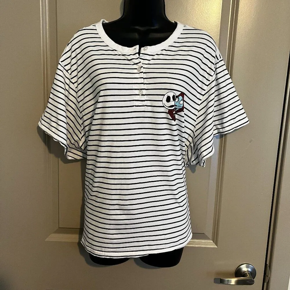 Women's Striped Nightmare Before Christmas Top - Image 5